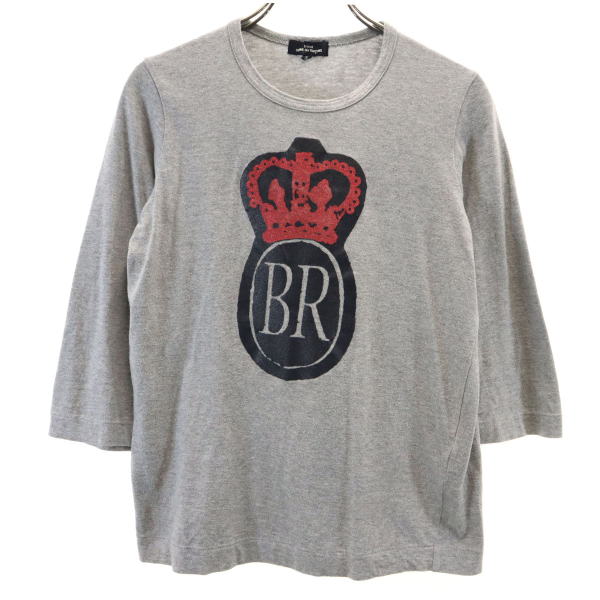 tricot COMME des GARCONS トリコットコムデギャルソン 2011年 日本製 5分袖 Tシャツ S グレー レディース