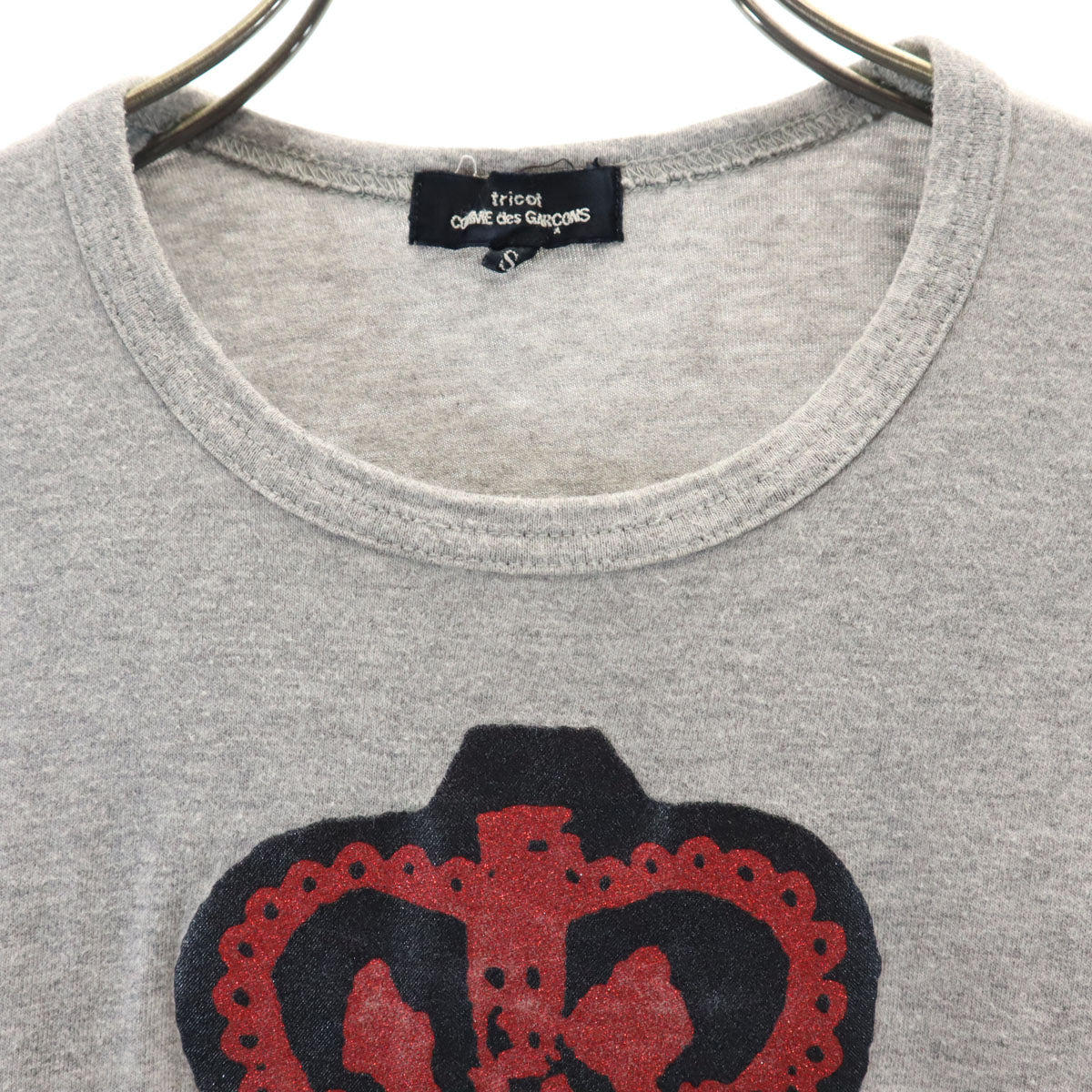 tricot COMME des GARCONS トリコットコムデギャルソン 2011年 日本製 5分袖 Tシャツ S グレー レディース