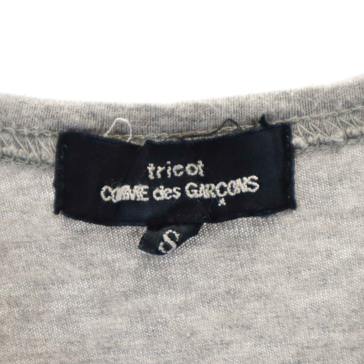 tricot COMME des GARCONS トリコットコムデギャルソン 2011年 日本製 5分袖 Tシャツ S グレー レディース