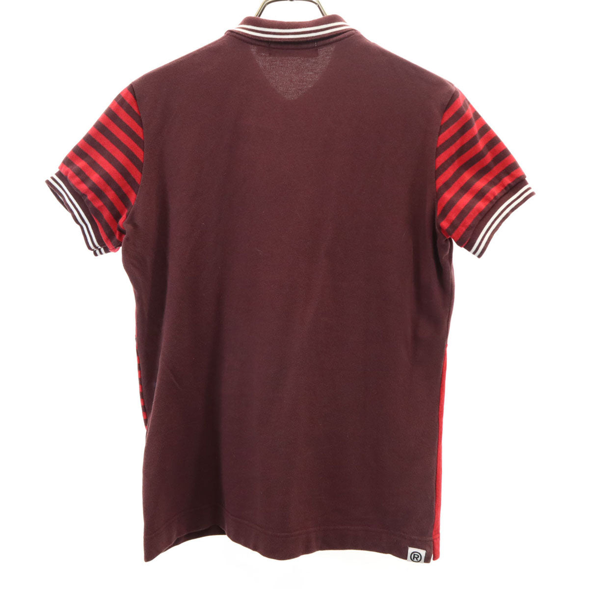 A BATHING APE アベイシングエイプ 日本製 半袖 ポロシャツ S ボルドー系 CLASSICS 鹿の子地 レディース