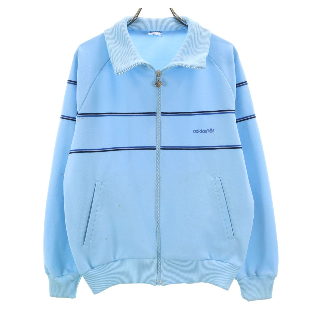 adidas アディダス 70s ヴィンテージ デサント製 西ドイツタグ トレフォイルロゴ トラックジャケット M ライトブルー メンズ