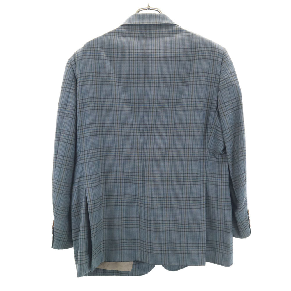 Burberrys バーバリーズ 90s オールド CTK83 チェック柄 テーラードジャケット BE4 ブルー メンズ