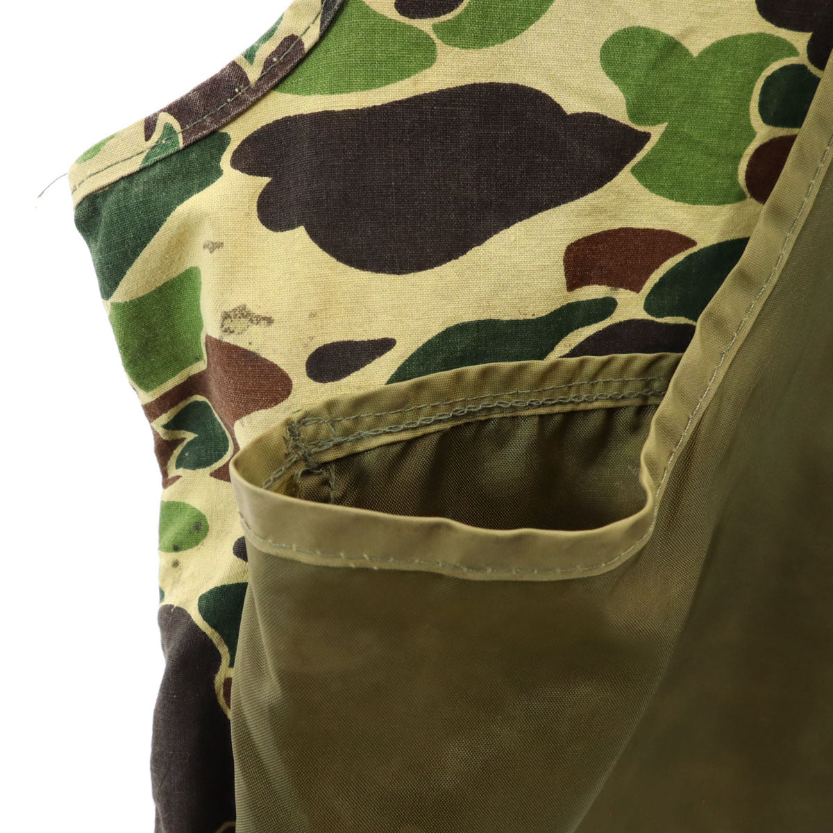 SAFTBAK サフトバック 70s ヴィンテージ カモフラ柄 ハンティング ベスト カーキ系 迷彩 メンズ