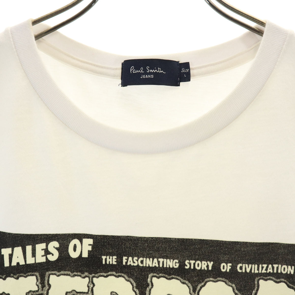 Paul Smith JEANS ポールスミスジーンズ 半袖 Tシャツ L 白 シングルステッチ メンズ