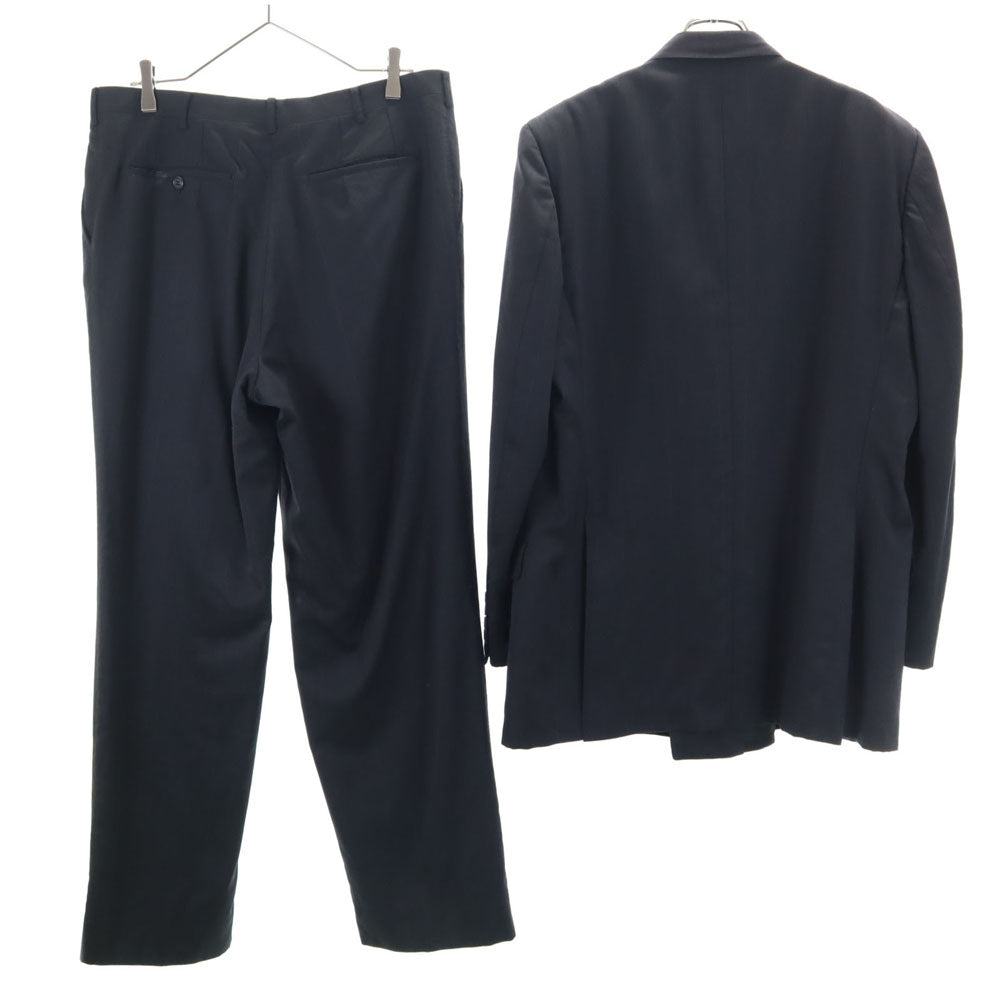 GIVENCHY ジバンシィ 90s オールド ストライプ柄 ダブル スーツ 上下 セットアップ 102-92-185 チャコールグレー メンズ