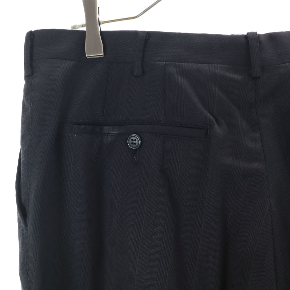 GIVENCHY ジバンシィ 90s オールド ストライプ柄 ダブル スーツ 上下 セットアップ 102-92-185 チャコールグレー メンズ