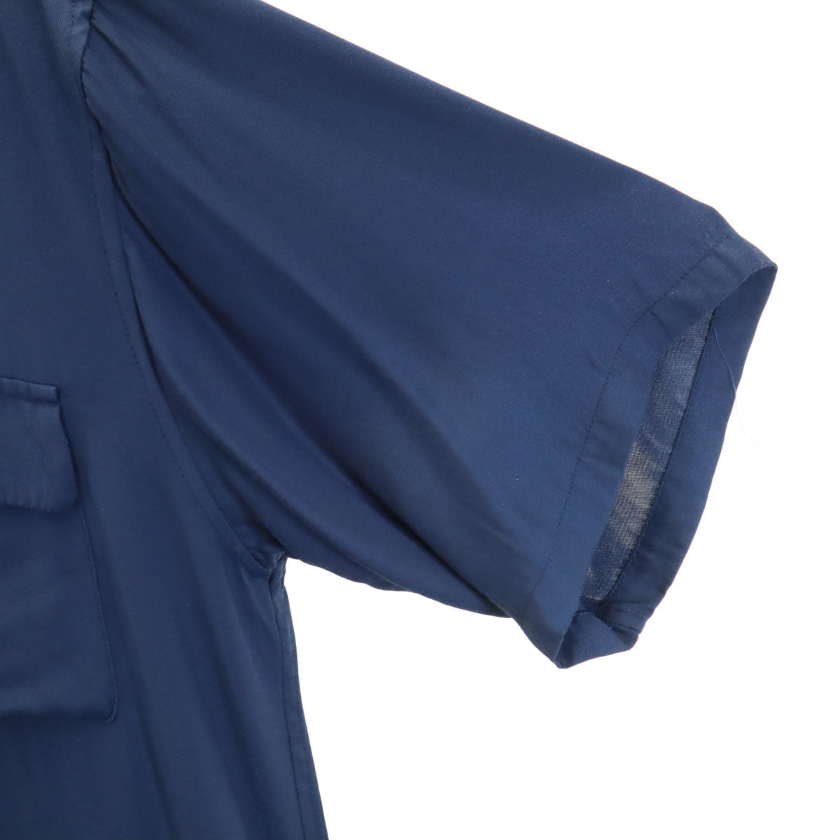 DENHAM デンハム 日本製 半袖 オープンカラーシャツ XL ネイビー メンズ