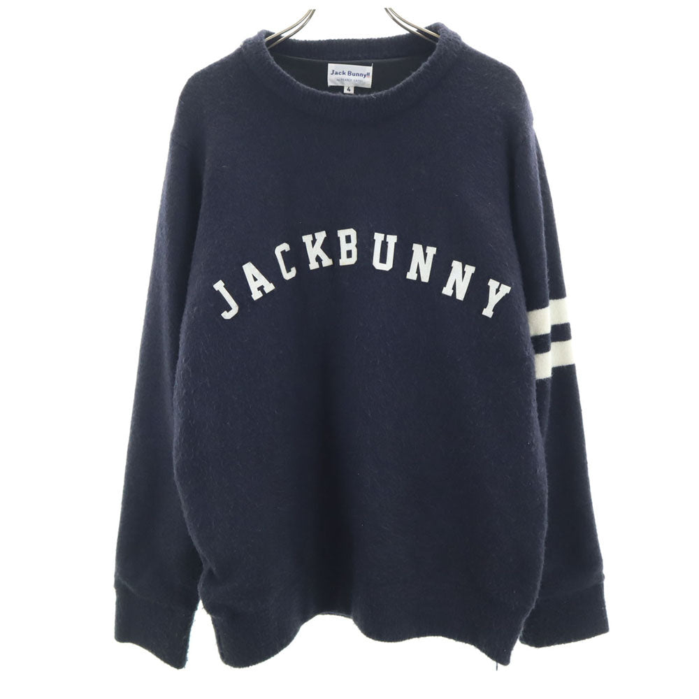 Jack Bunny!! by PEARLY GATES ジャックバニーバイパーリーゲイツ ゴルフ 長袖 セーター 4 ネイビー ニット メンズ