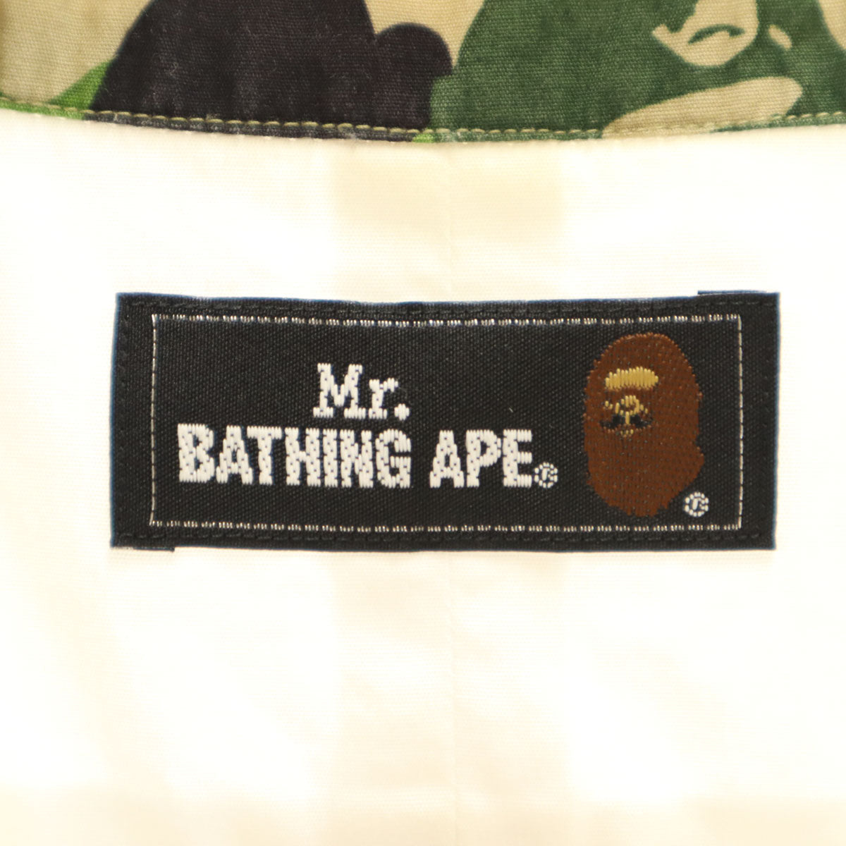 Mr. BATHING APE ミスターベイシングエイプ 日本製 半袖 ボタンダウンシャツ L ホワイト メンズ
