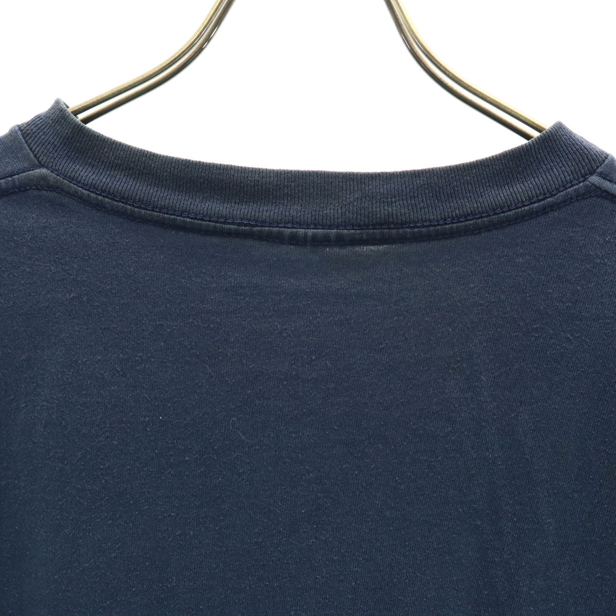 90s オールド オオカミ プリント 半袖 Tシャツ ネイビー シングルステッチ アニマル メンズ