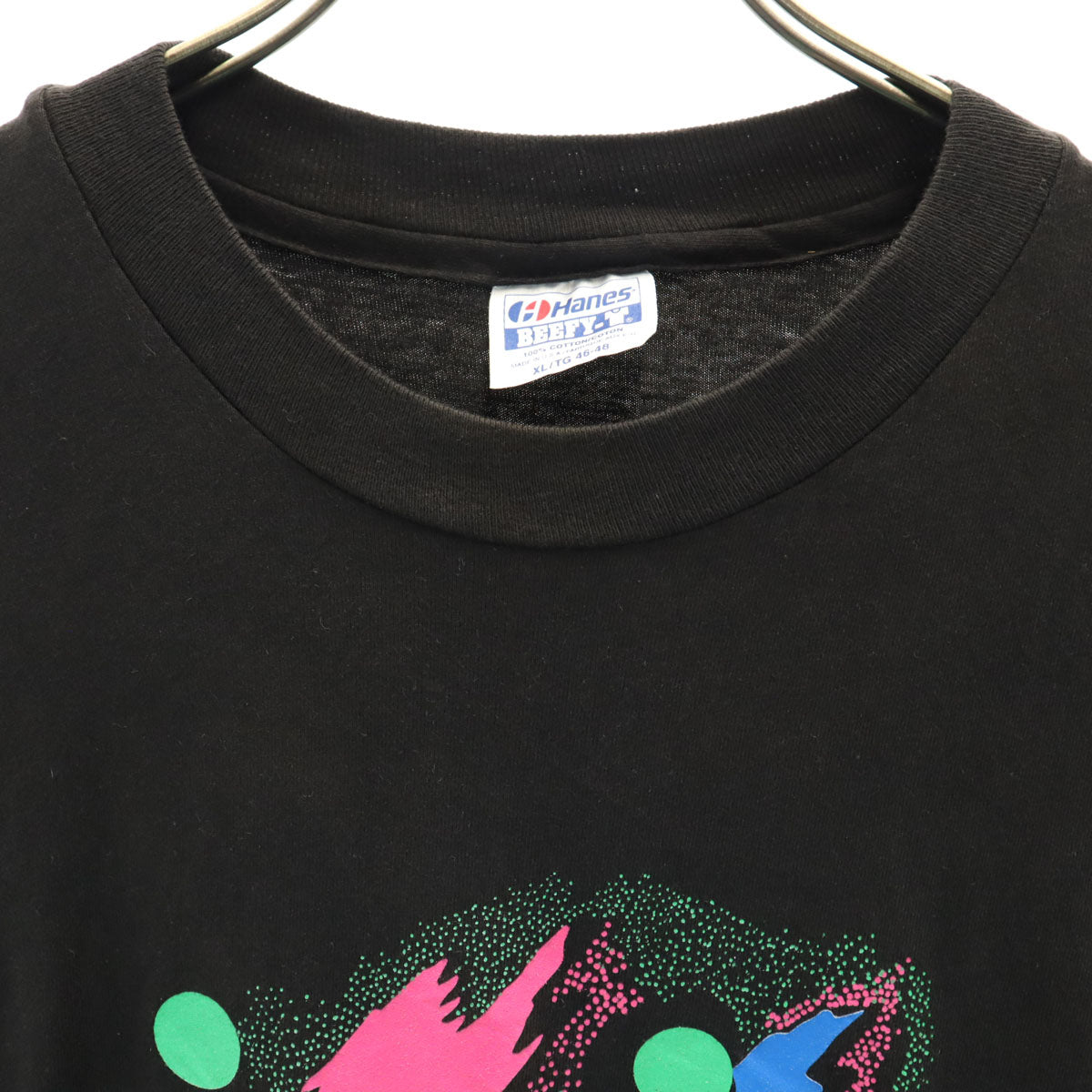 Hanes ヘインズ 90s USA製 オールド 半袖 Tシャツ XL ブラック シングルステッチ BEEFY-T メンズ