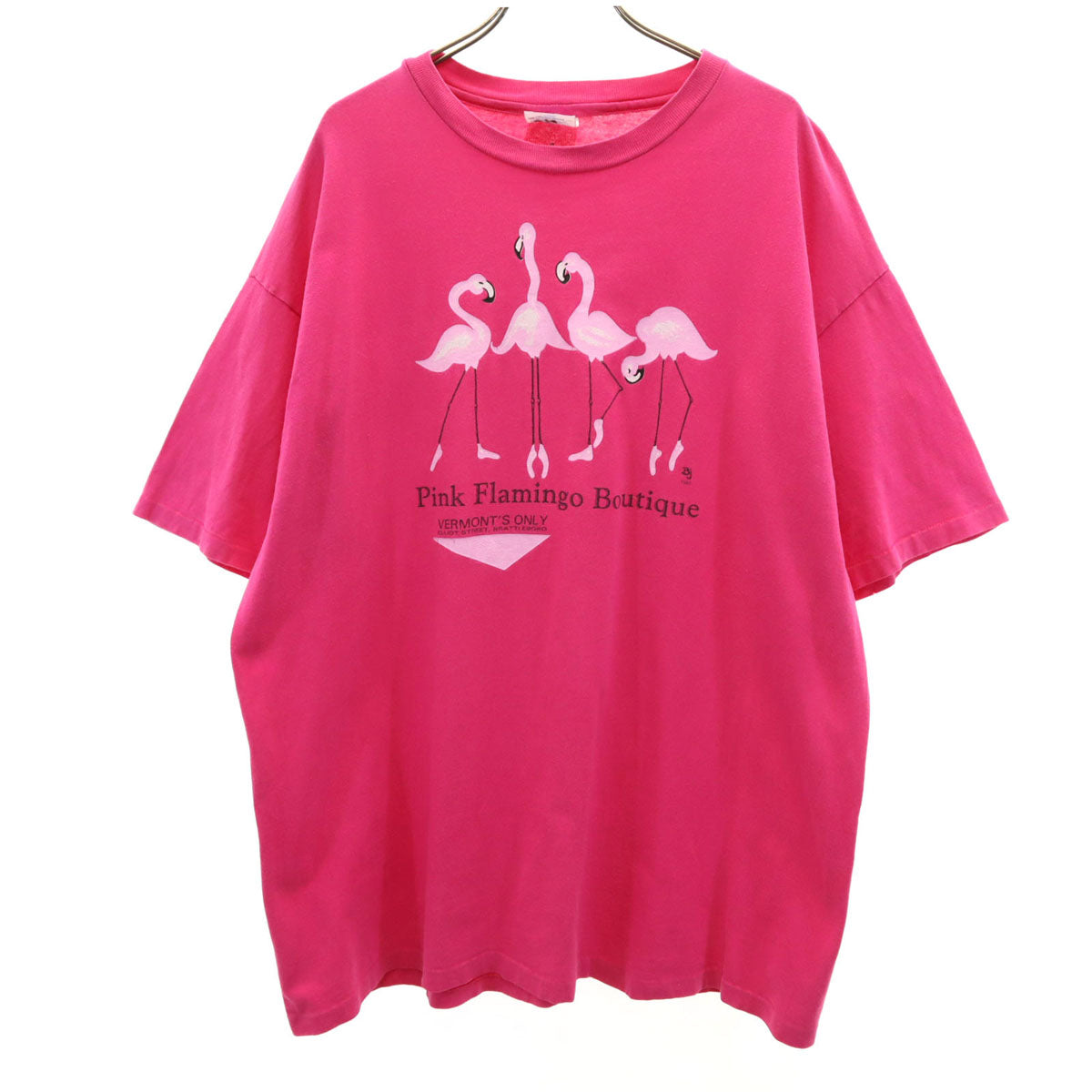 Hanes ヘインズ 90s USA製 オールド フラミンゴ プリント 半袖 Tシャツ XL ピンク シングルステッチ BEEFY-T メンズ