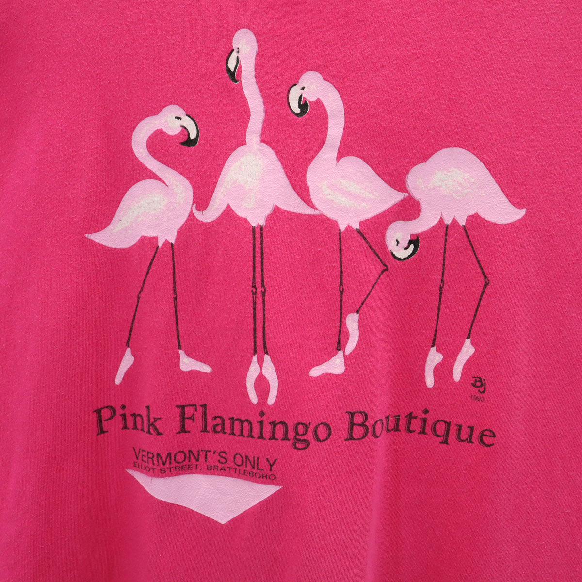 Hanes ヘインズ 90s USA製 オールド フラミンゴ プリント 半袖 Tシャツ XL ピンク シングルステッチ BEEFY-T メンズ