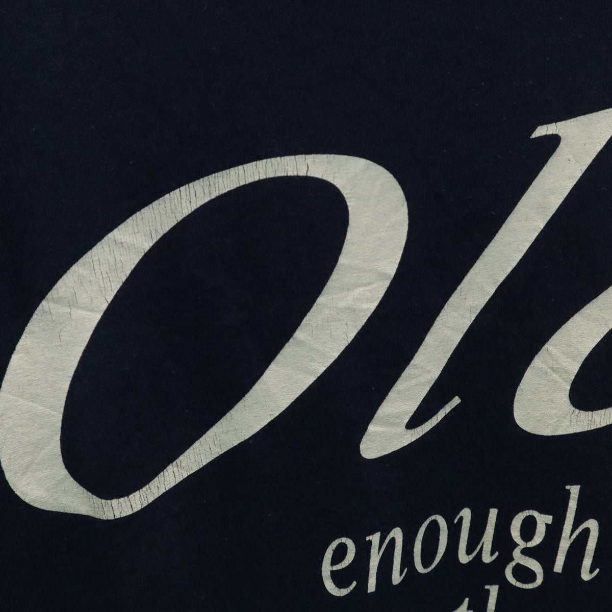 ONEITA オニータ 90s USA製 オールド メッセージプリント 半袖 Tシャツ XL ネイビー シングルステッチ メンズ