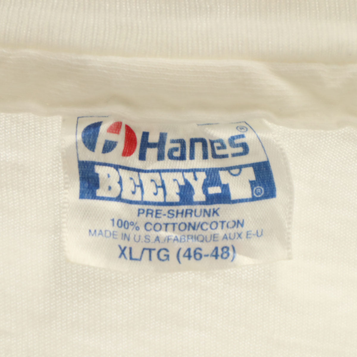 Hanes ヘインズ 90s USA製 オールド 半袖 Tシャツ XL 白 BEEFY-T シングルステッチ メンズ
