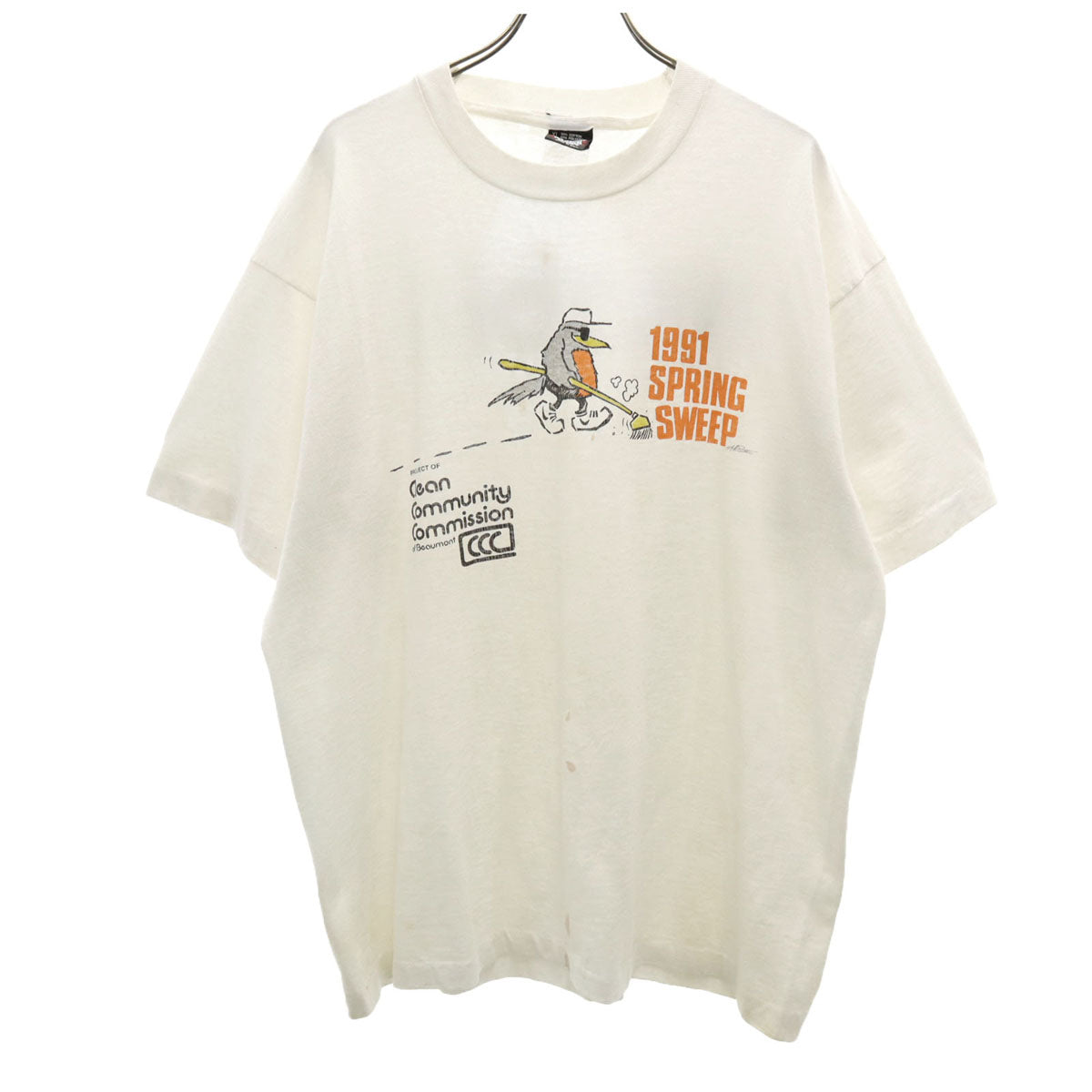 SCREEN STARS BEST スクリーンスターズベスト 90s USA製 オールド 半袖 Mobil Tシャツ XL 白 シングルステッチ メンズ