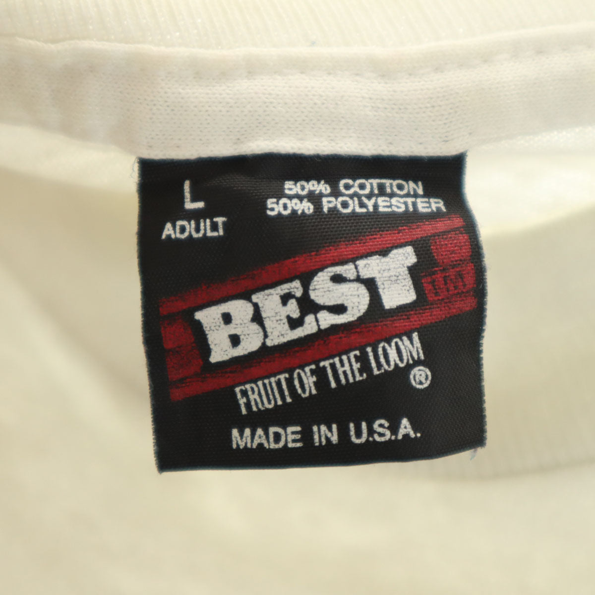 FRUIT OF THE LOOM フルーツオブザルーム 90s USA製 オールド 半袖 BEST Tシャツ L ホワイト系 シングルステッチ メンズ