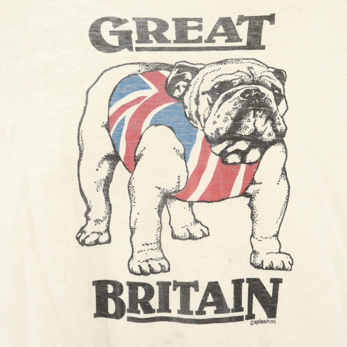 Splash スプラッシュ 80s ヴィンテージ 半袖 Tシャツ XL クリーム系 シングルステッチ メンズ