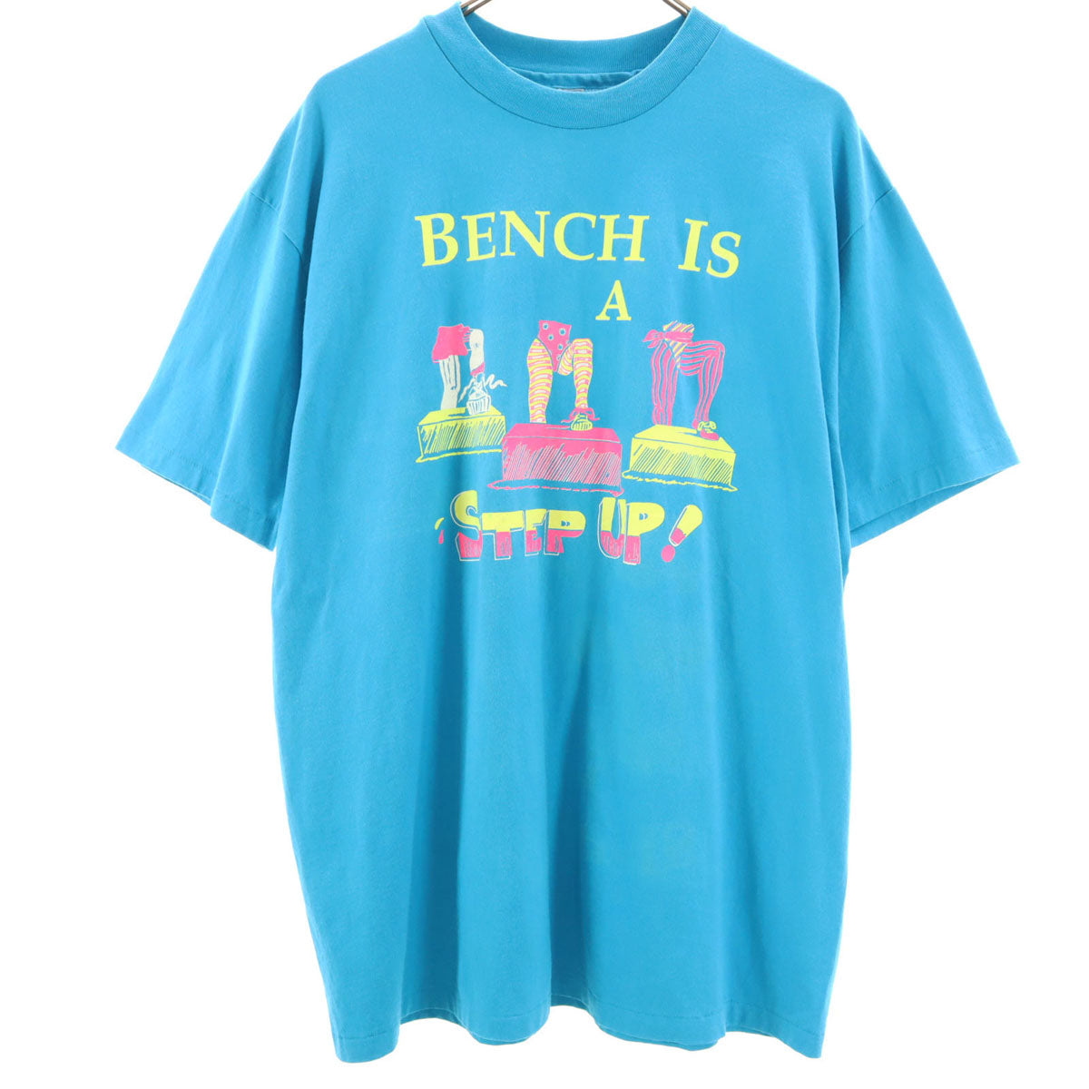 Hanes ヘインズ 80s 90s USA製 オールド 半袖 Fifty-Fifty Tシャツ XL ブルー系 シングルステッチ メンズ