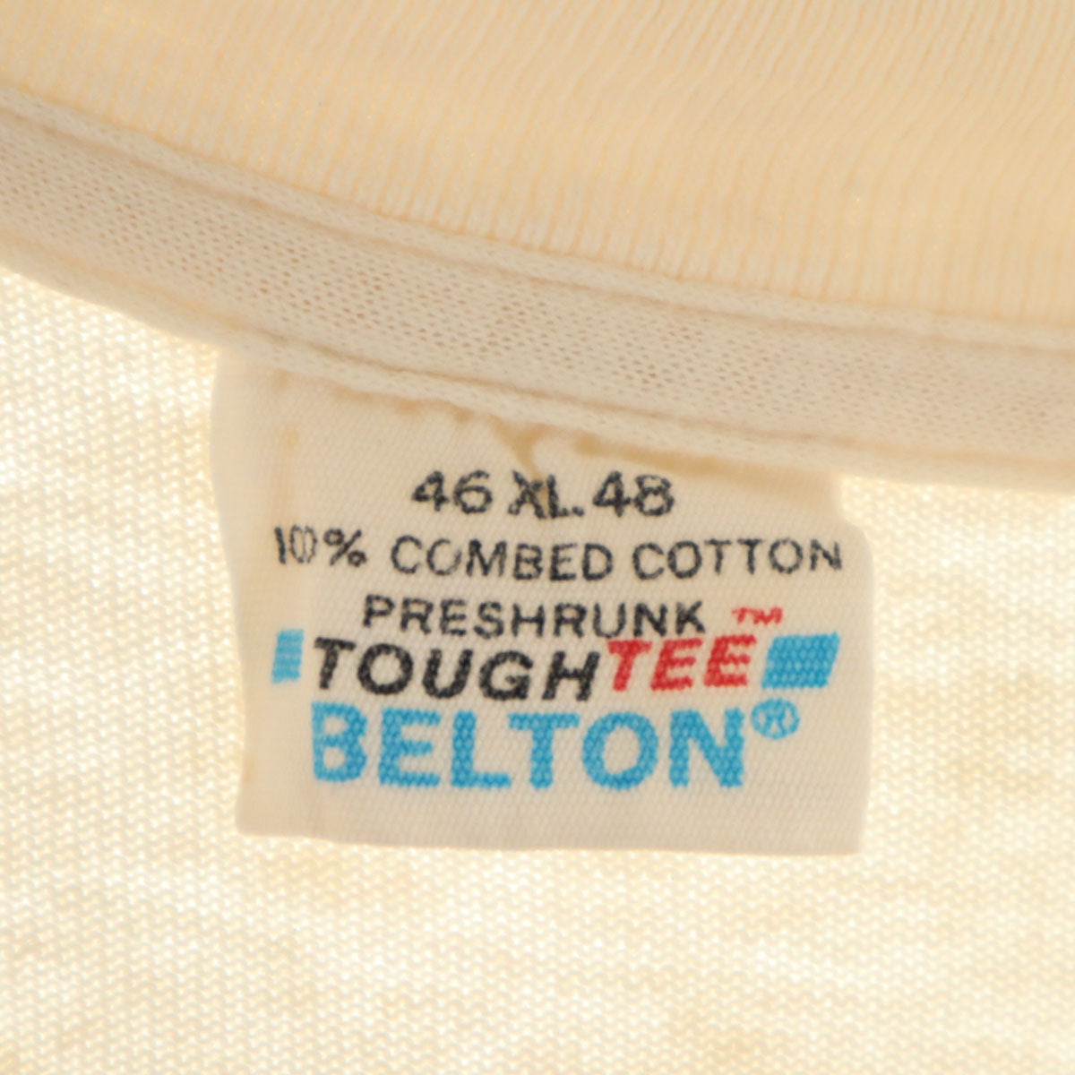 BELTON ベルトン 80s USA製 ヴィンテージ 半袖 Tシャツ XL オフホワイト系 シングルステッチ メンズ
