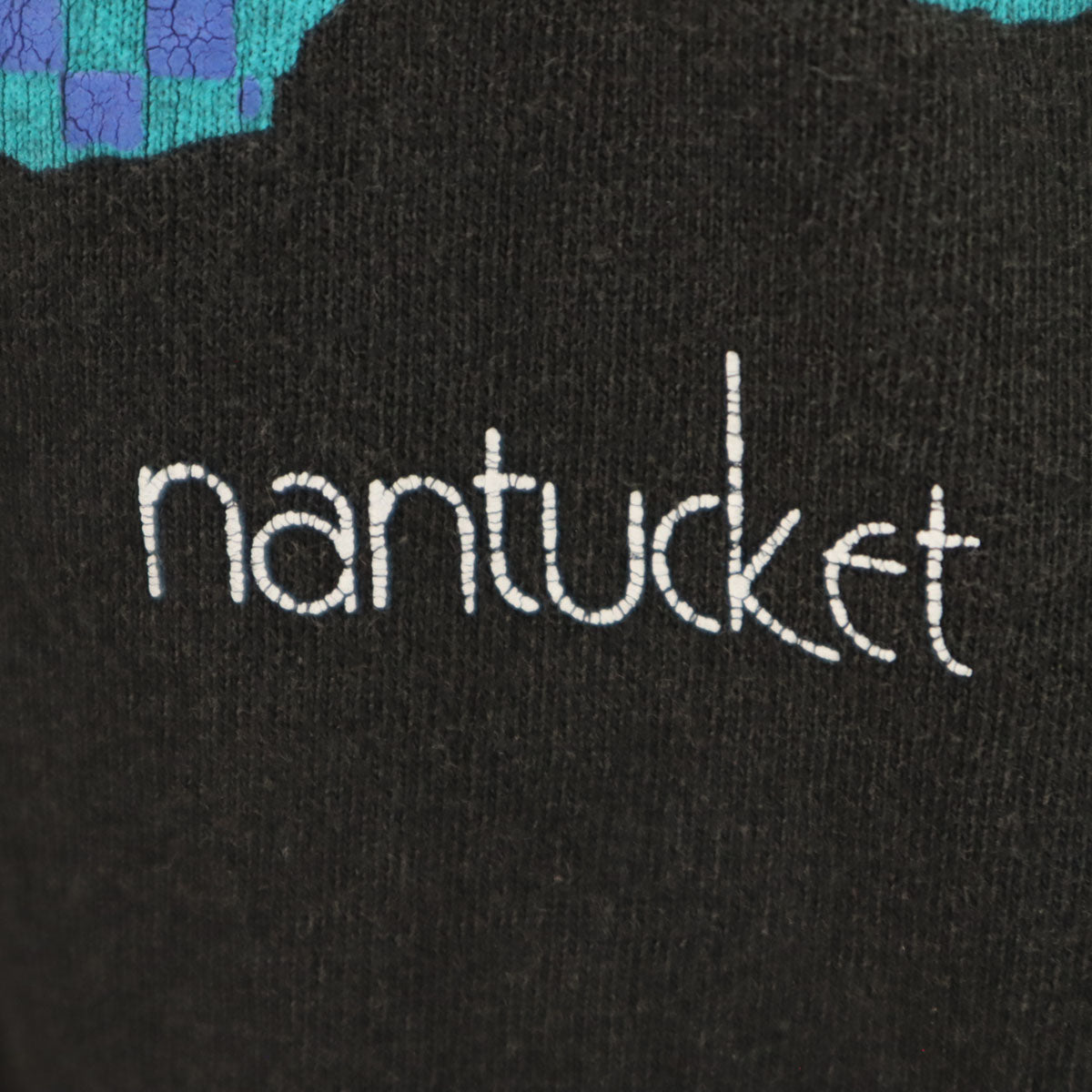 80s USA製 オールド 半袖 nantucket Tシャツ ブラック系 シングルステッチ メンズ