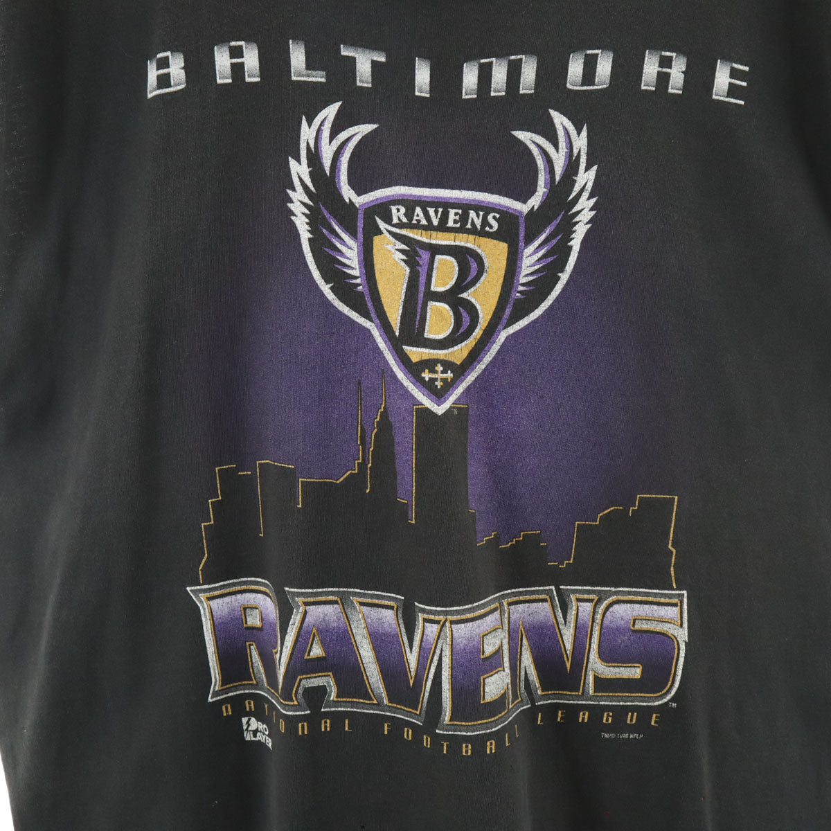 PRO PLAYER プロプレイヤー 90s USA製 オールド NFL ノースリーブ Tシャツ XL ブラック系 メンズ