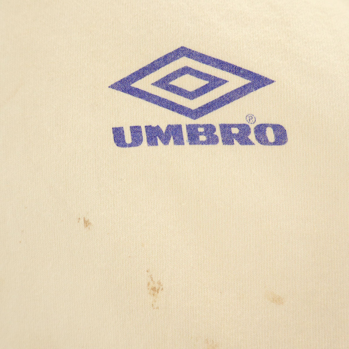 umbro アンブロ 90s USA製 オールド 半袖 Tシャツ XXL クリーム系 ビッグサイズ バックプリント メンズ