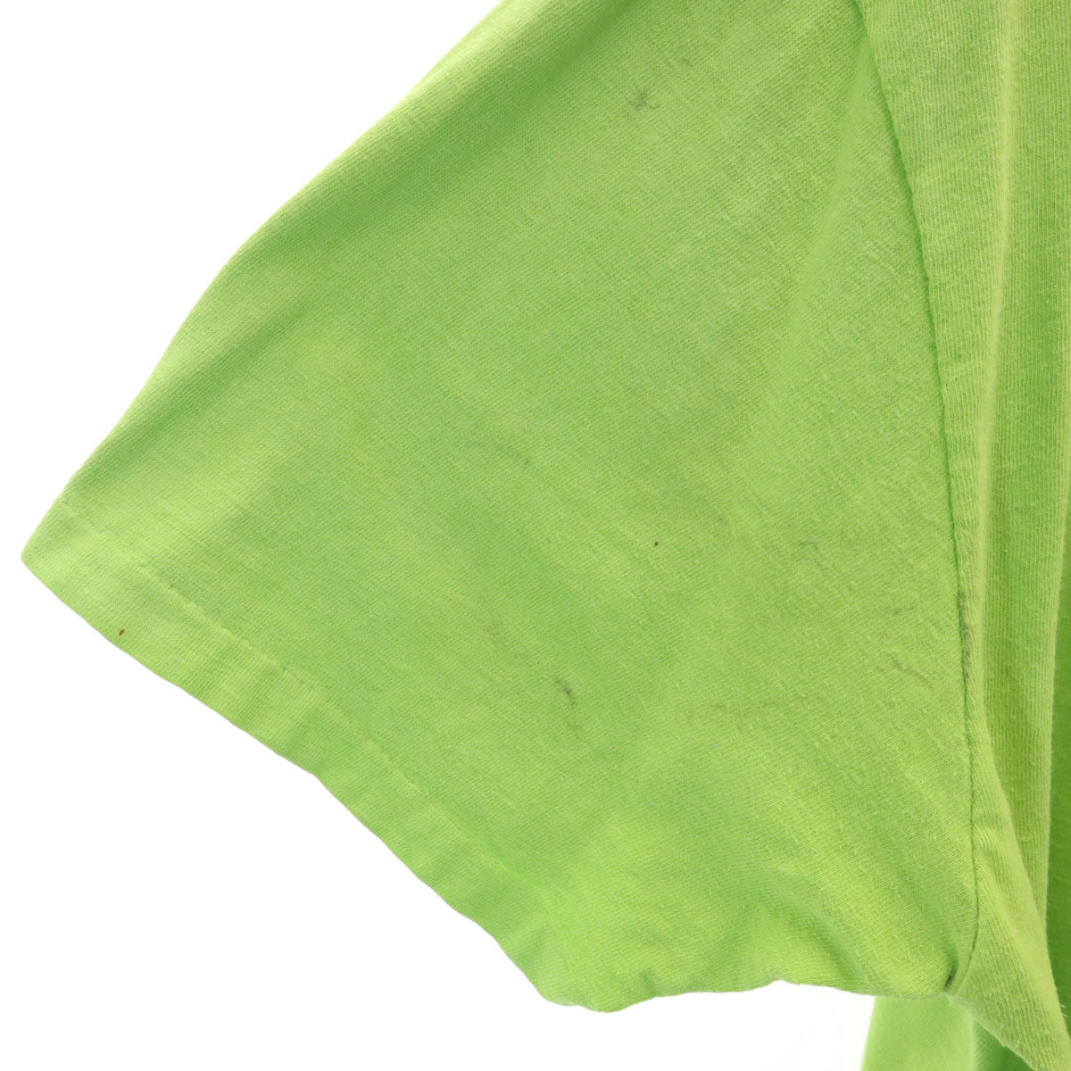 HI CRU by STEDMAN 70s USA製 ヴィンテージ バックプリント 半袖 Tシャツ XL 黄緑 シングルステッチ メンズ
