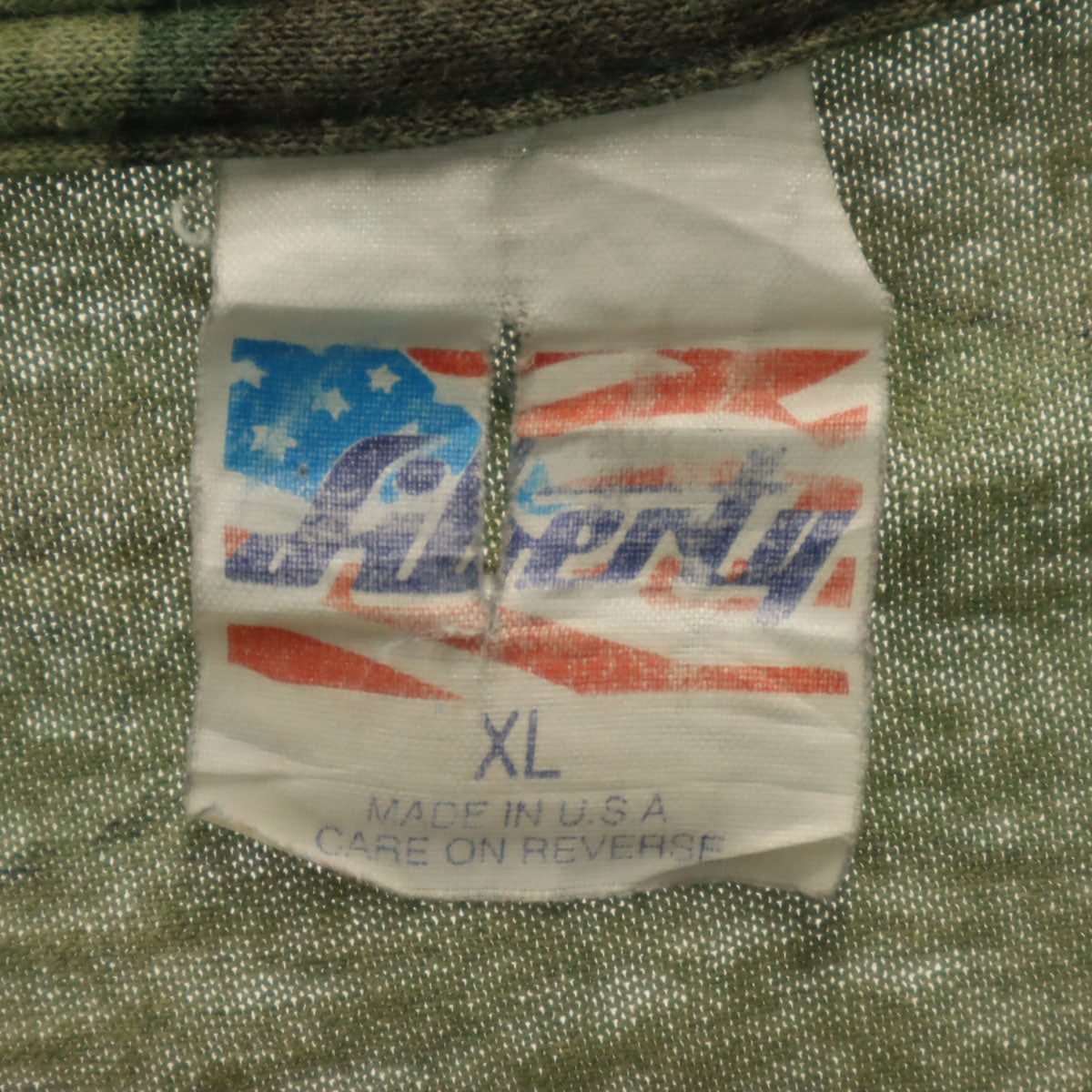 LIBERTY リバティ 90s USA製 オールド カモフラ柄 半袖 Tシャツ XL カーキ 迷彩 ポケT メンズ
