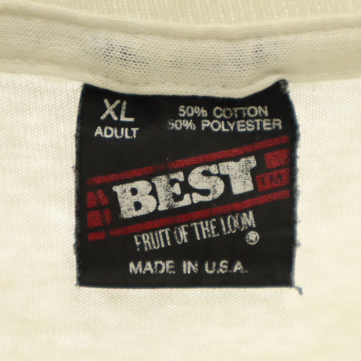 フルーツオブザルーム 90s USA製 オールド 半袖 Tシャツ XL 白 BEST シングルステッチ メンズ