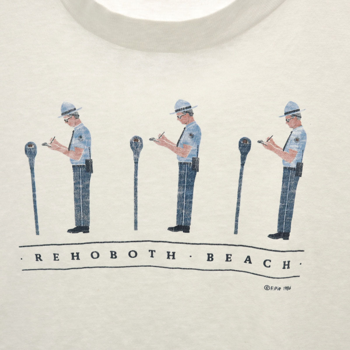 80s ヴィンテージ プリント 半袖 Tシャツ 白 シングルステッチ メンズ