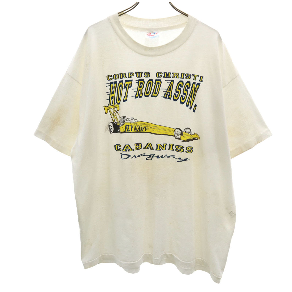 Hanes ヘインズ 90s USA製 オールド 半袖 Tシャツ XL 白 ヘビーウェイト シングルステッチ メンズ