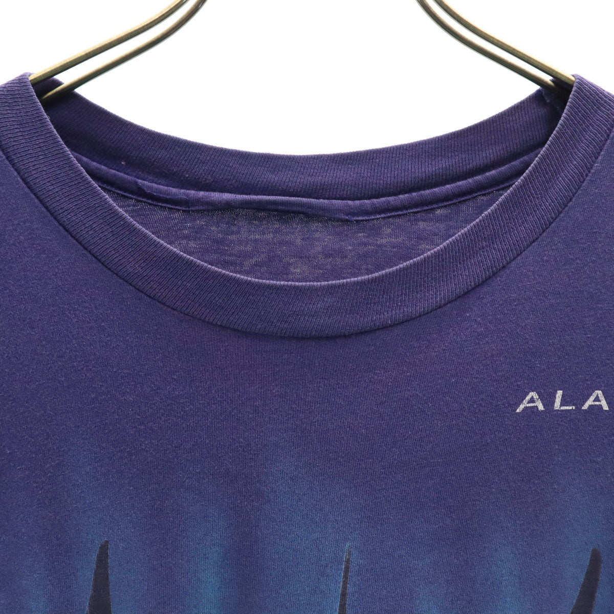 90s オールド シャチ プリント 半袖 Tシャツ パープル シングルステッチ メンズ