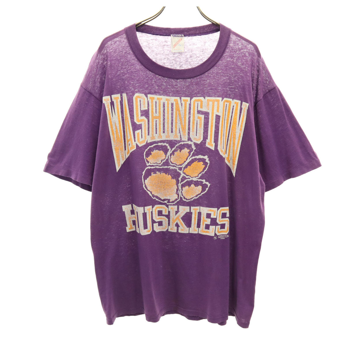 JERZEES ジャージーズ 80s USA製 ヴィンテージ WASHINGTON HUSKIES 半袖 Tシャツ XL パープル メンズ