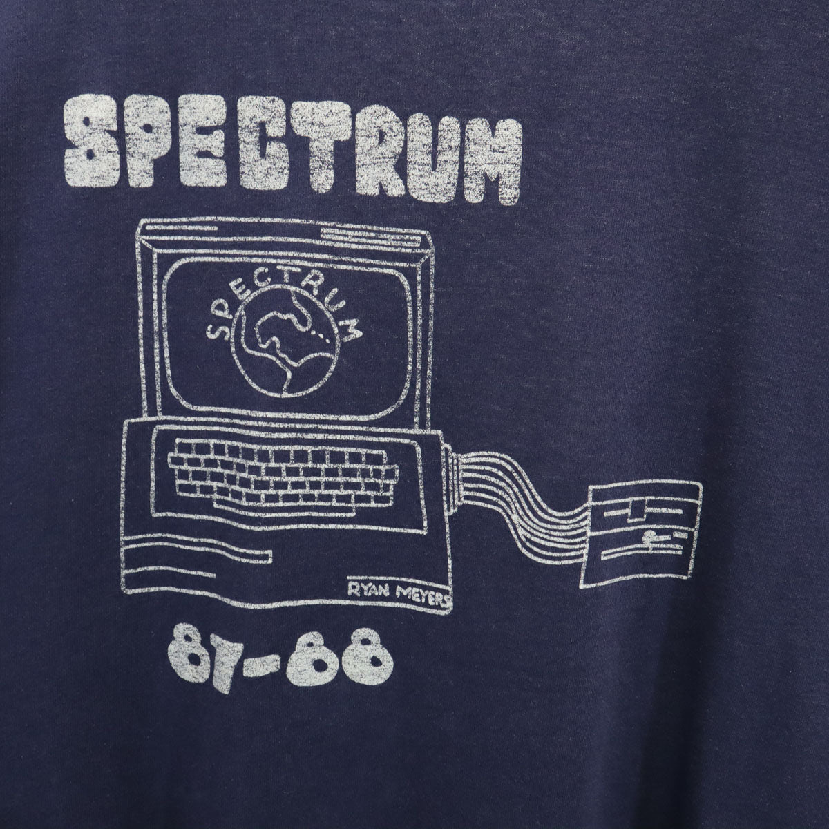 JERZEES ジャージーズ 80s USA製 ヴィンテージ SPECTRUM 半袖 Tシャツ L ネイビー メンズ