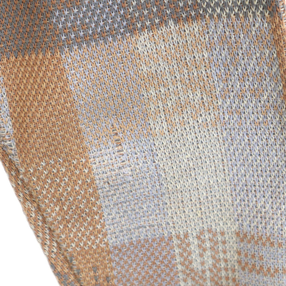 Christian Dior MONSIEUR クリスチャンディオール ムッシュ 90s オールド リネンブレンド 総柄 長袖 セーター M オレンジ メンズ