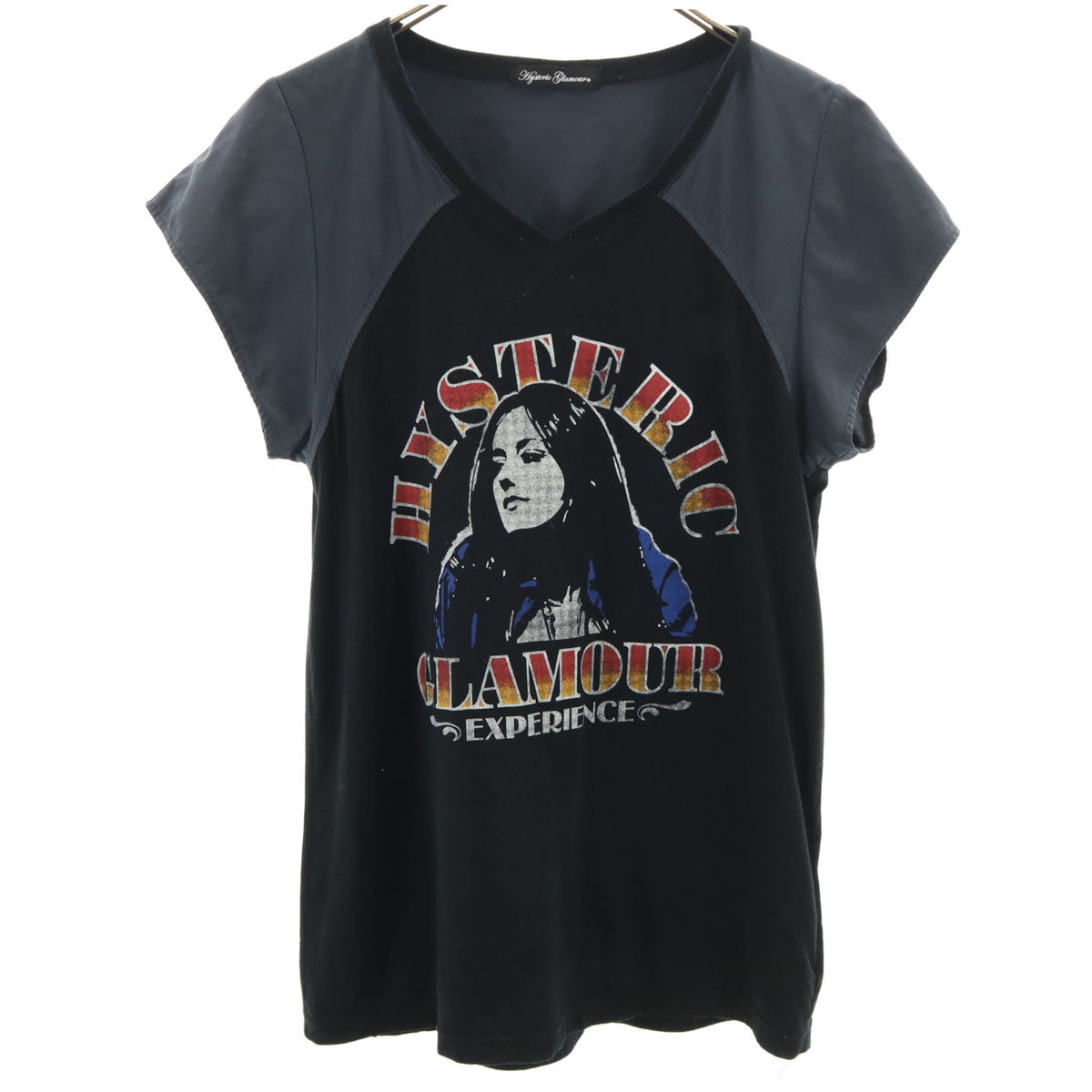 HYSTERIC GLAMOUR ヒステリックグラマー 半袖 日本製 Vネック Tシャツ 