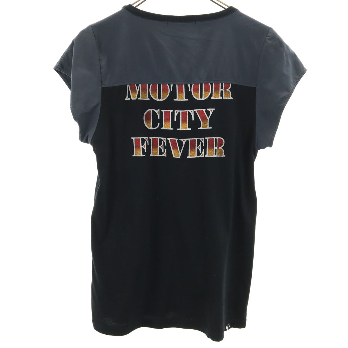 HYSTERIC GLAMOUR ヒステリックグラマー 半袖 日本製 Vネック Tシャツ F ブラック系 レディース