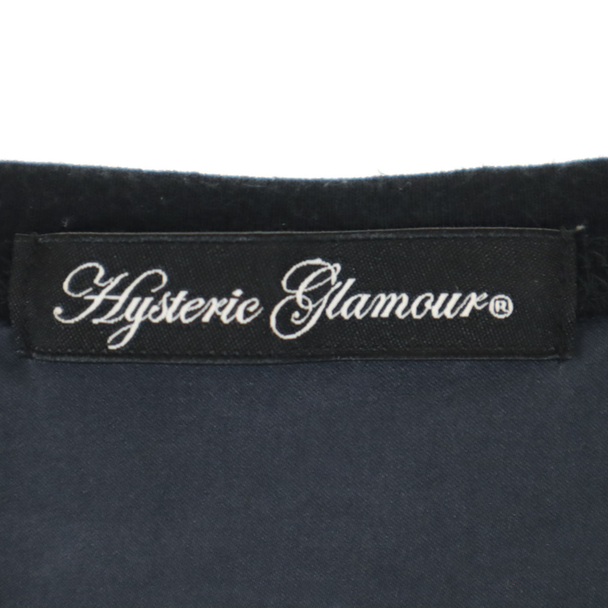 HYSTERIC GLAMOUR ヒステリックグラマー 半袖 日本製 Vネック Tシャツ F ブラック系 レディース
