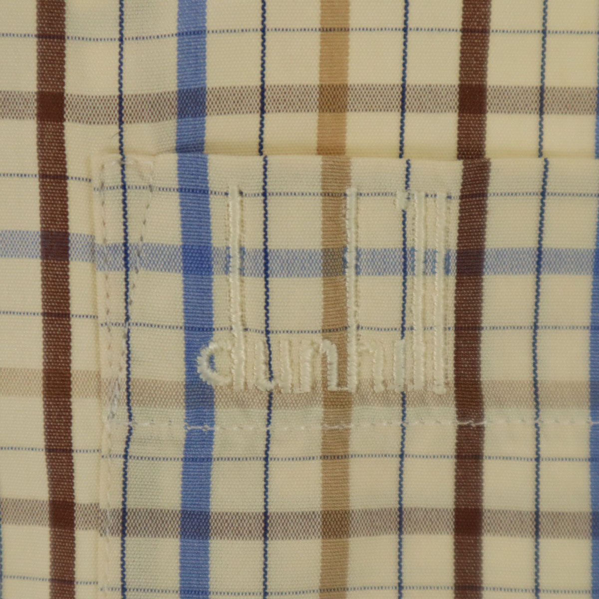 Dunhill ダンヒル チェック 半袖 ボタンダウンシャツ L イエロー系 メンズ
