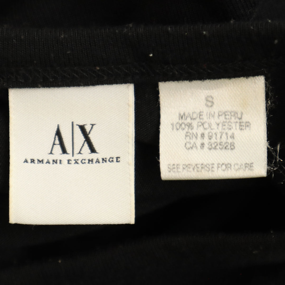 ARMANI EXCHANGE アルマーニエクスチェンジ 90s 00s オールド ノースリーブ カットソー S ブラック系 メンズ