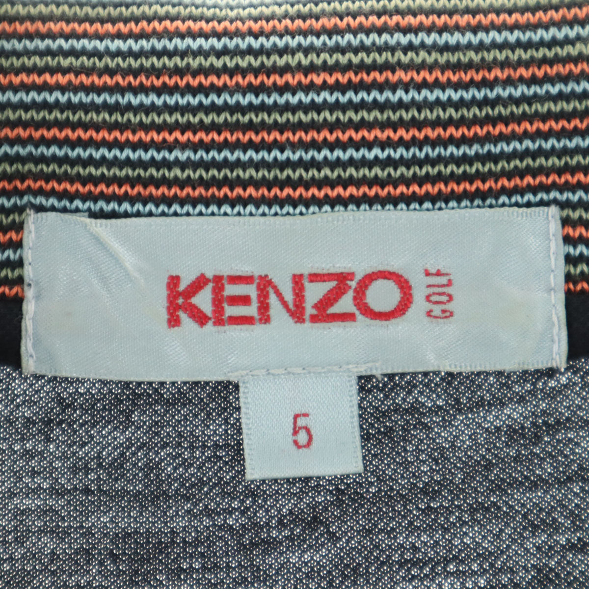 KENZO GOLF ケンゾーゴルフ 90s オールド 半袖 日本製 ポロシャツ 5 ダークネイビー メンズ