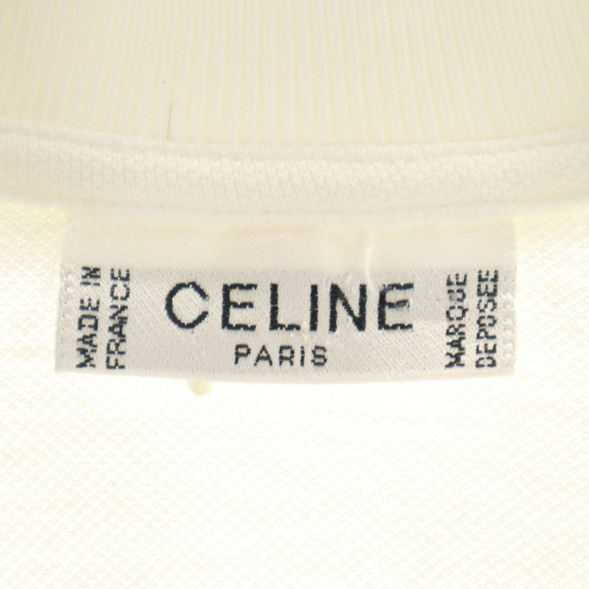 CELINE セリーヌ 90s オールド 半袖 ポロシャツ ホワイト系 メンズ