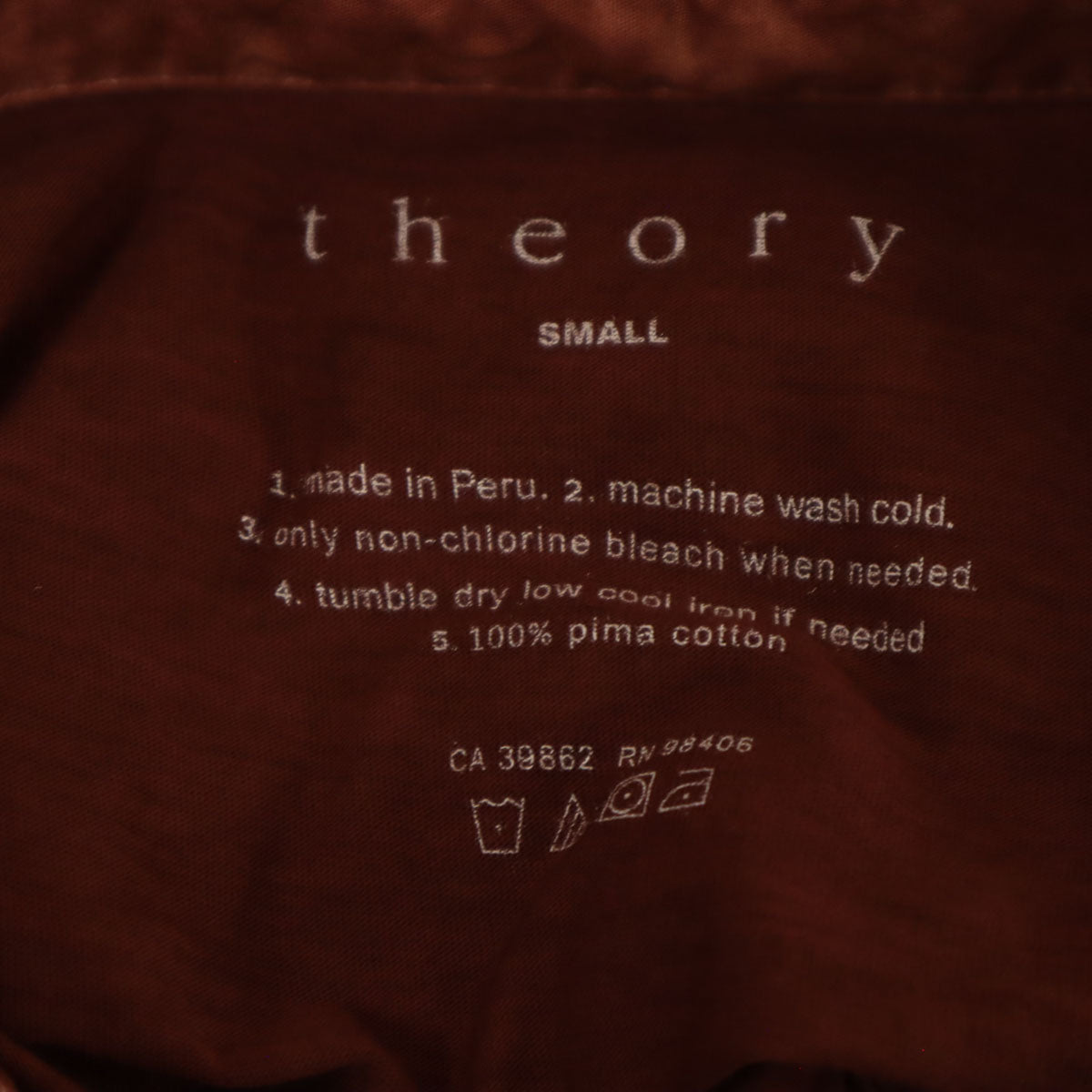 theory セオリー ペルー製 半袖 ポロシャツ S ブラウン系 メンズ