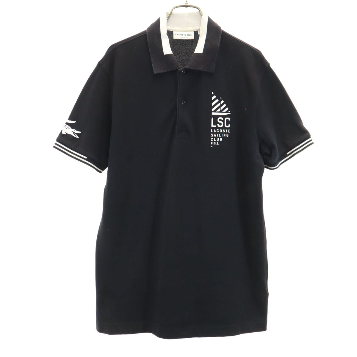 LACOSTE ラコステ 半袖 レギュラーフィット ポロシャツ 4 ブラック メンズ