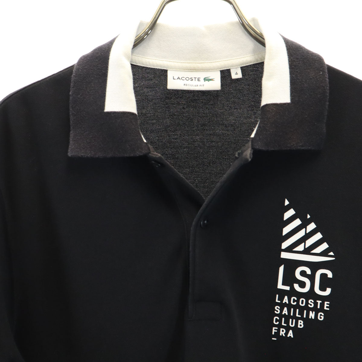 LACOSTE ラコステ 半袖 レギュラーフィット ポロシャツ 4 ブラック メンズ