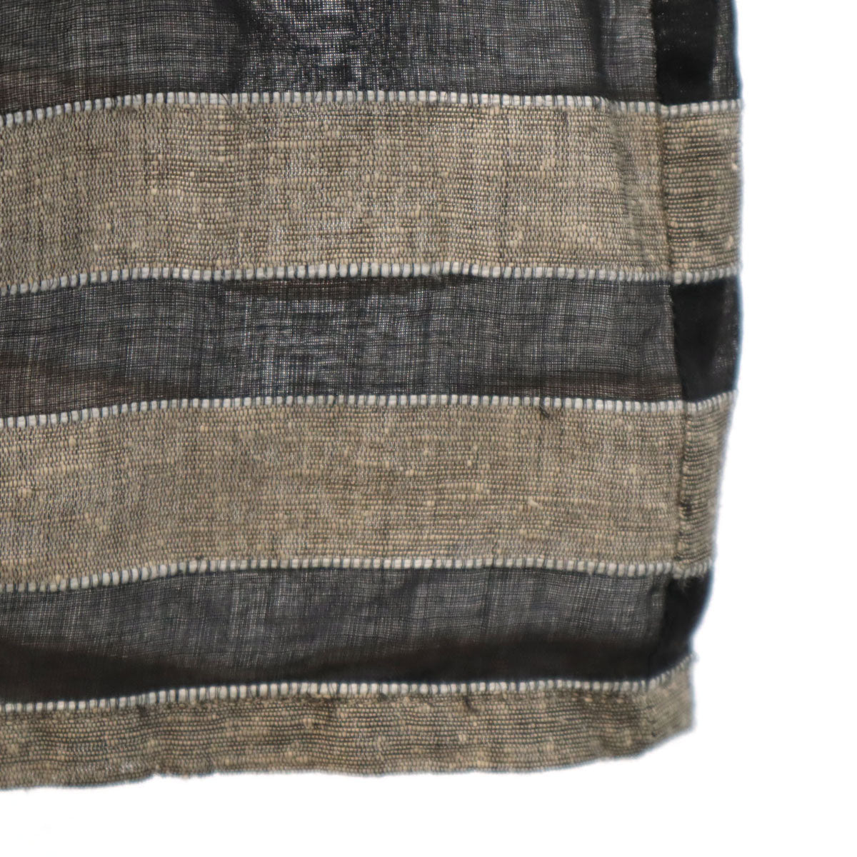 miss chloe ミスクロエ 日本製 ボーダー柄 半袖 ブラウス 40 ブラック系 レディース