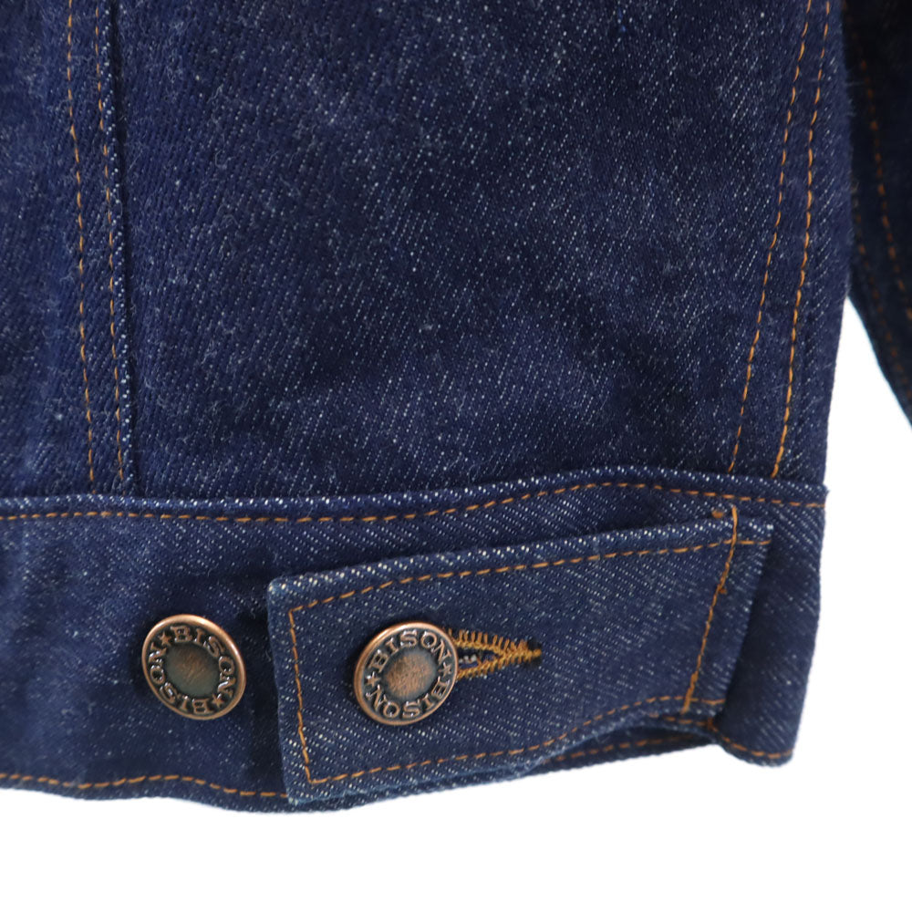 バイソン 襟ボア デニムジャケット M インディゴ ジージャン トラッカー メンズ