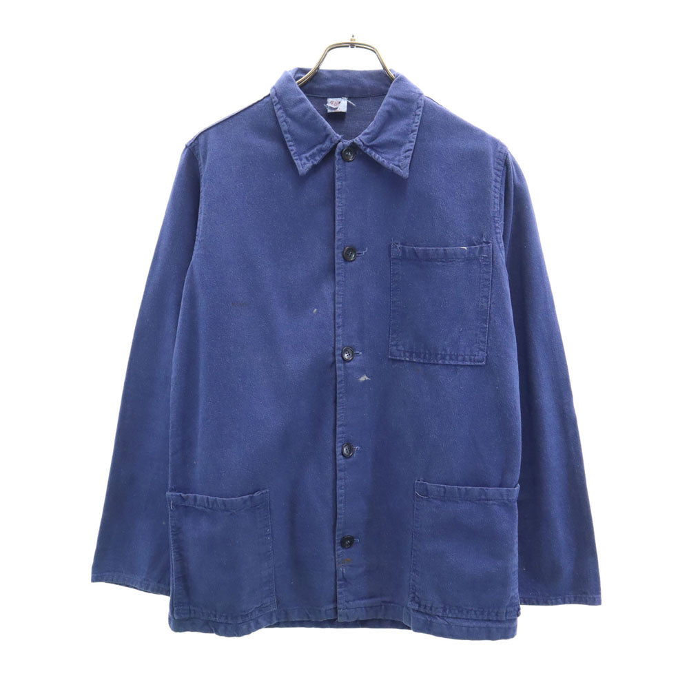EURO ユーロ 70s ヴィンテージ コットンツイル ワークジャケット 46 ネイビー メンズ