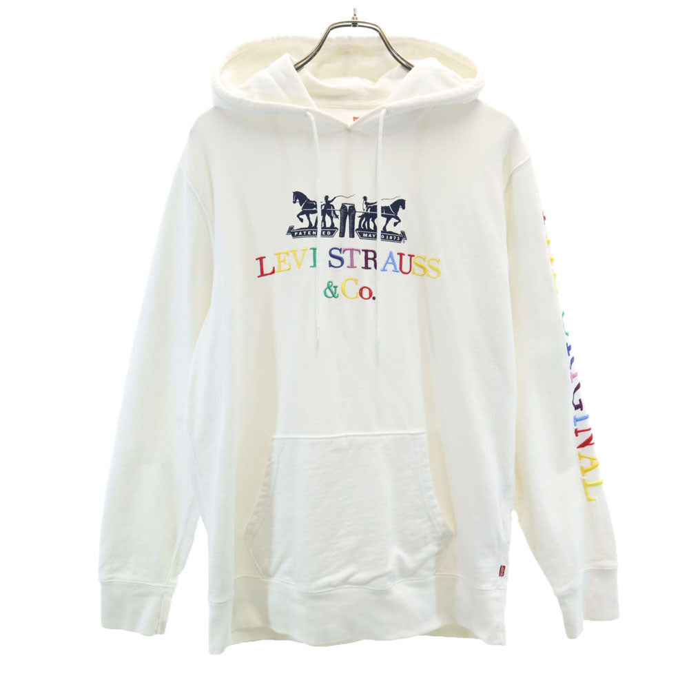 Levi's リーバイス 長袖 スウェットパーカー M ホワイト メンズ